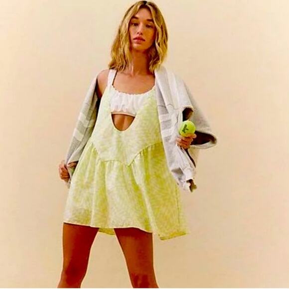 🆕FP Movement Free People One Two Punch Printed 1 PC DRESS ONLY SZ L NEW! - Picture 6 of 8